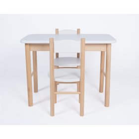 Set stolíka a stoličiek Simple - biely