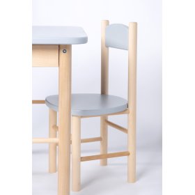Set stolíka a stoličiek Simple - šedý