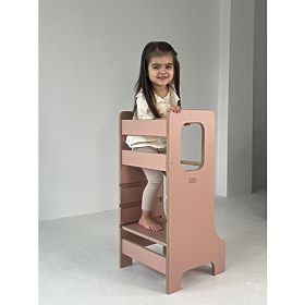 Učebná veža SLIM M - ružová, baby wood