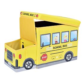 Úložný box na hračky Autobus žltý
