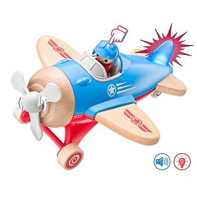 Veľké lietadlo s pilotom - svieti a vydáva zvuky