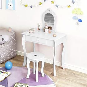Veľký detský toaletný stolík so zrkadlom pre dievčatá ECOTOYS, EcoToys