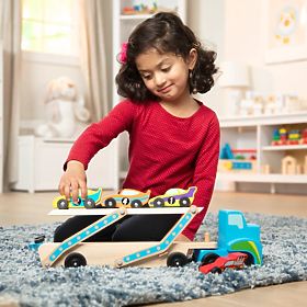Veľký nákladiak so závodnými autami, Melissa & Doug
