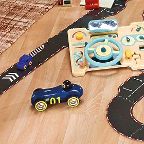 Vilac Drevené auto Old Sport Compet tmavomodré, Vilac