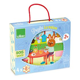 Vilac Drevené puzzle Dom