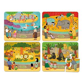 Vilac Drevené puzzle Zoo, Vilac