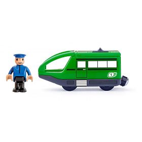 Vlak s batériovým rušňovodičom zelený, Woodyland Woody