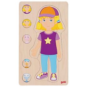 Vrstevné puzzle dievča - ľudské telo zvnútra, Goki