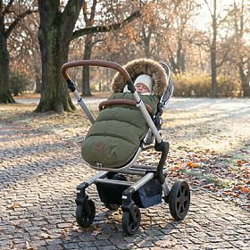 Zimný fusak do kočíka Mouse - khaki