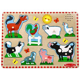 Zvukové puzzle - Zvieratá z farmy, Melissa & Doug