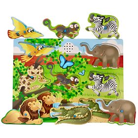 Zvukové puzzle Zvieratá zo Zoo, Melissa & Doug